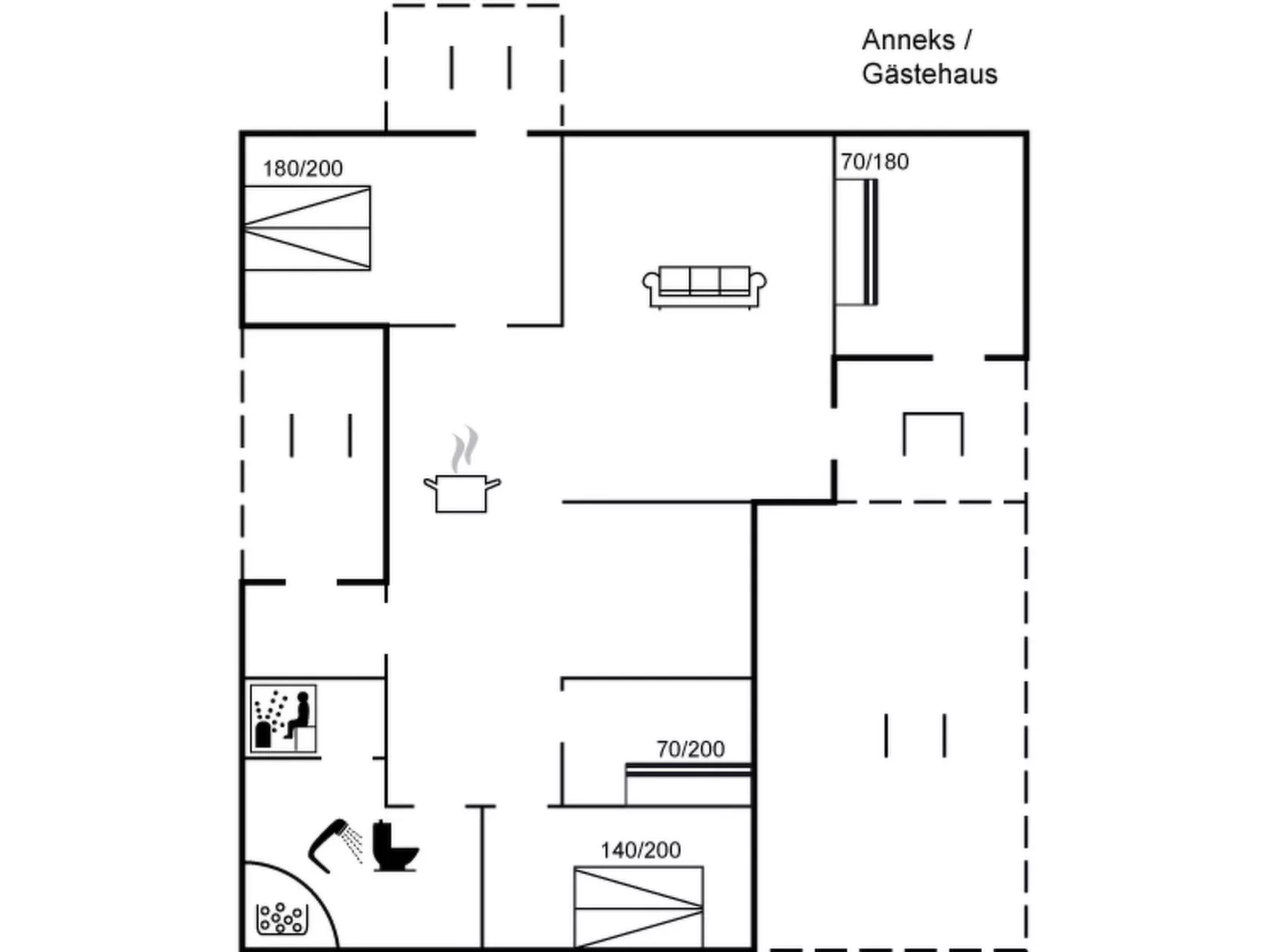 "Amai" - 100m from the sea-Inside