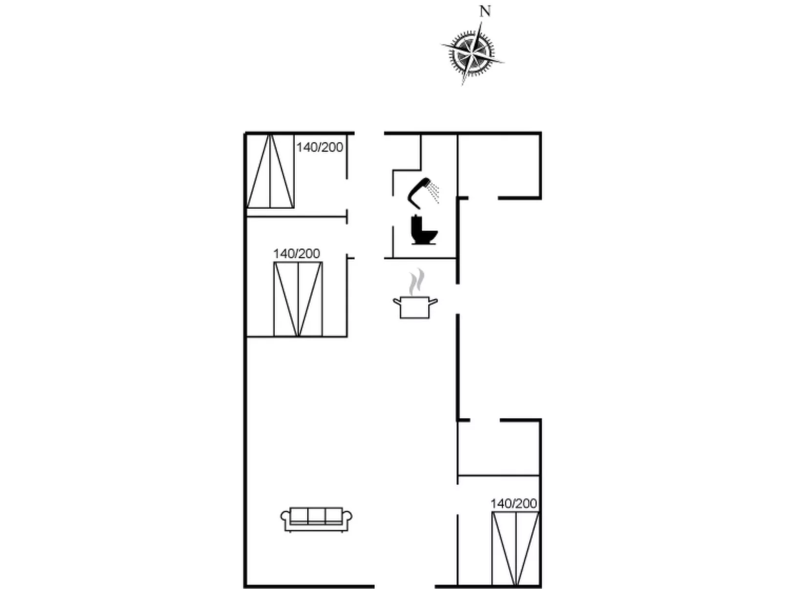 "Asser" - 400m from the sea-Inside