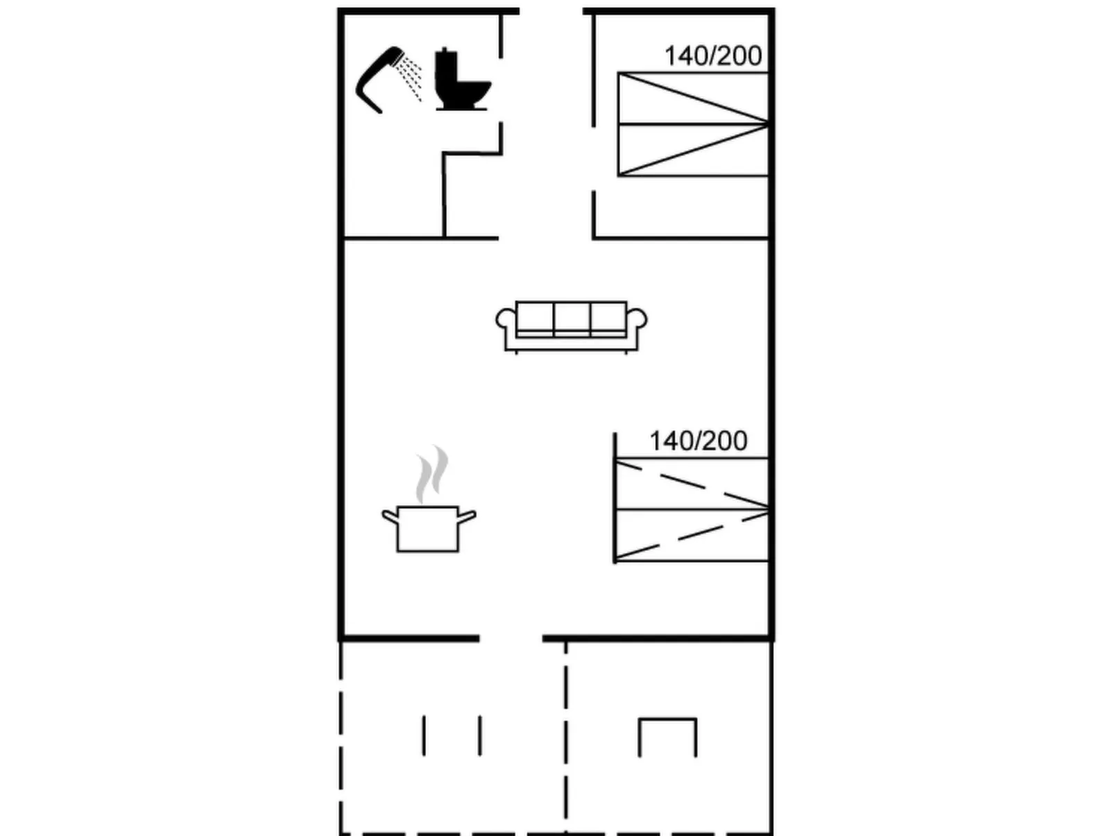 "Risker" - 70m from the sea-Inside