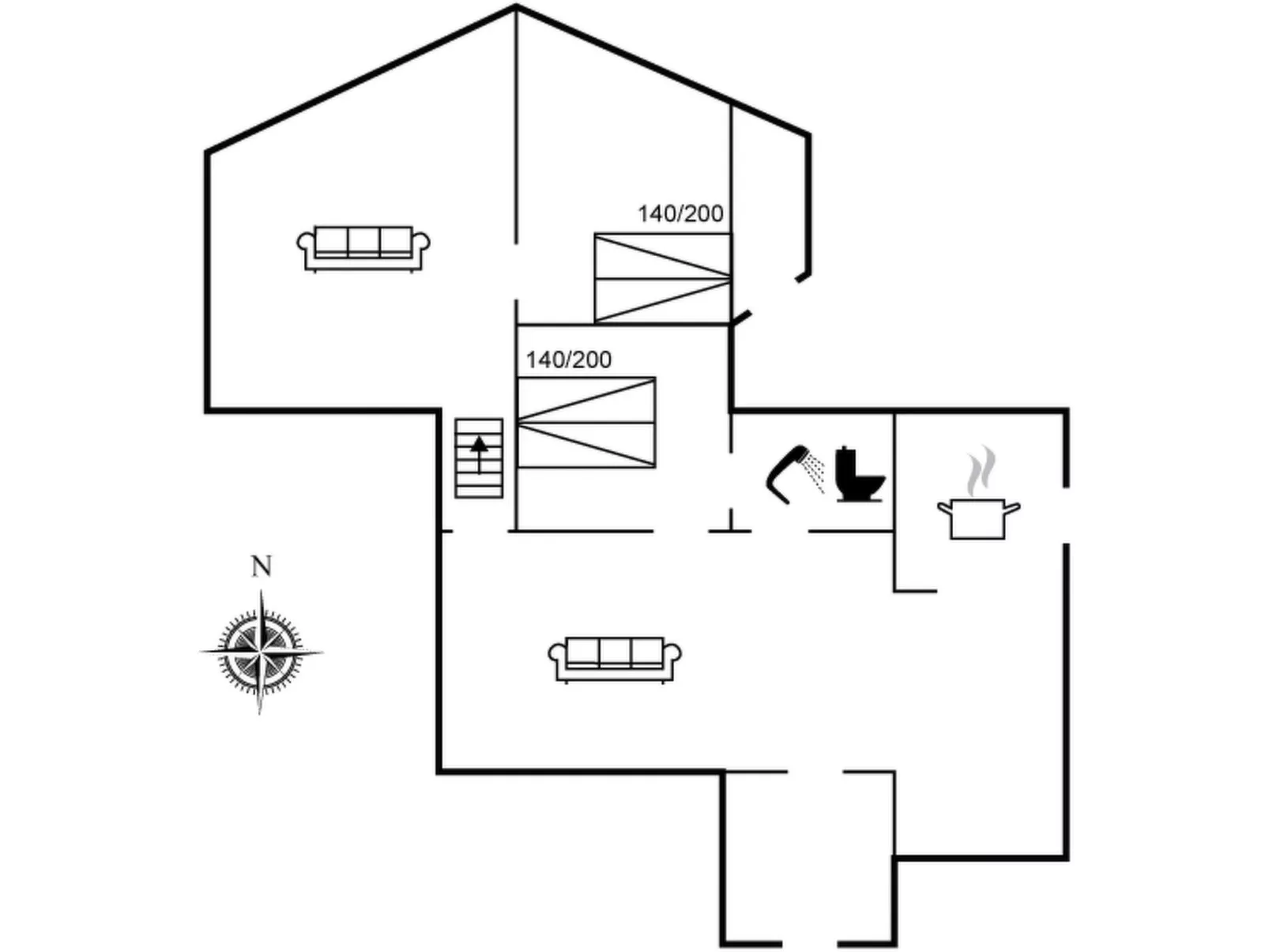 "Gullborg" - 800m from the sea-Inside