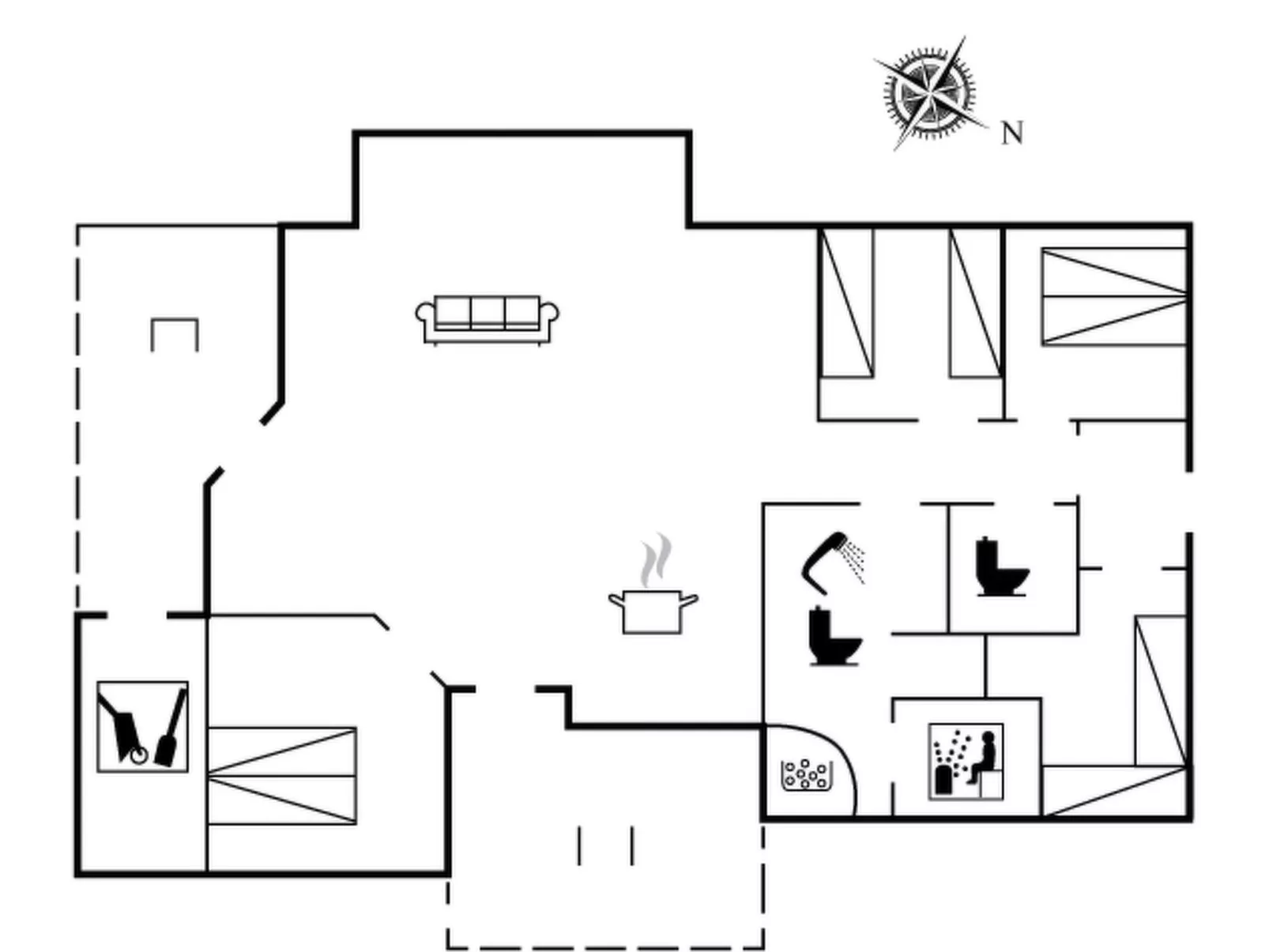 "Wikar" - 50m from the sea-Inside