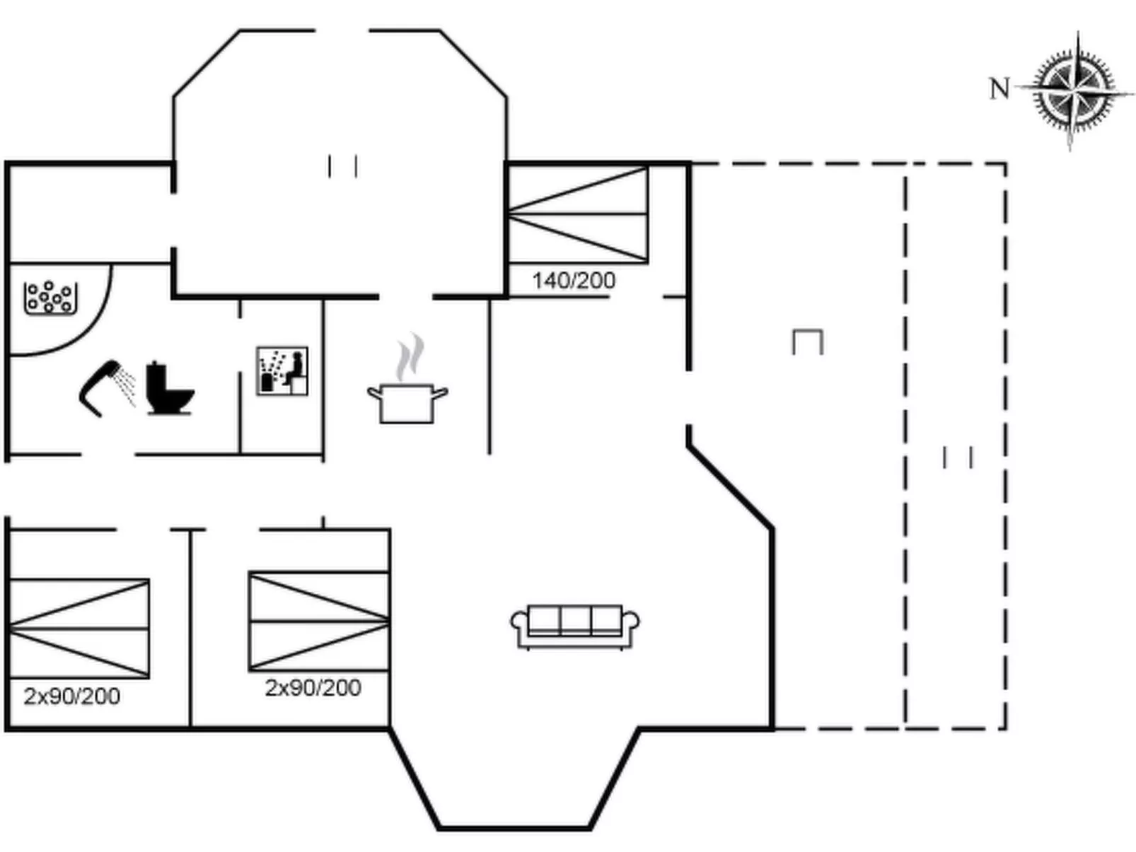 "Vilmar" - 1.2km from the sea-Inside