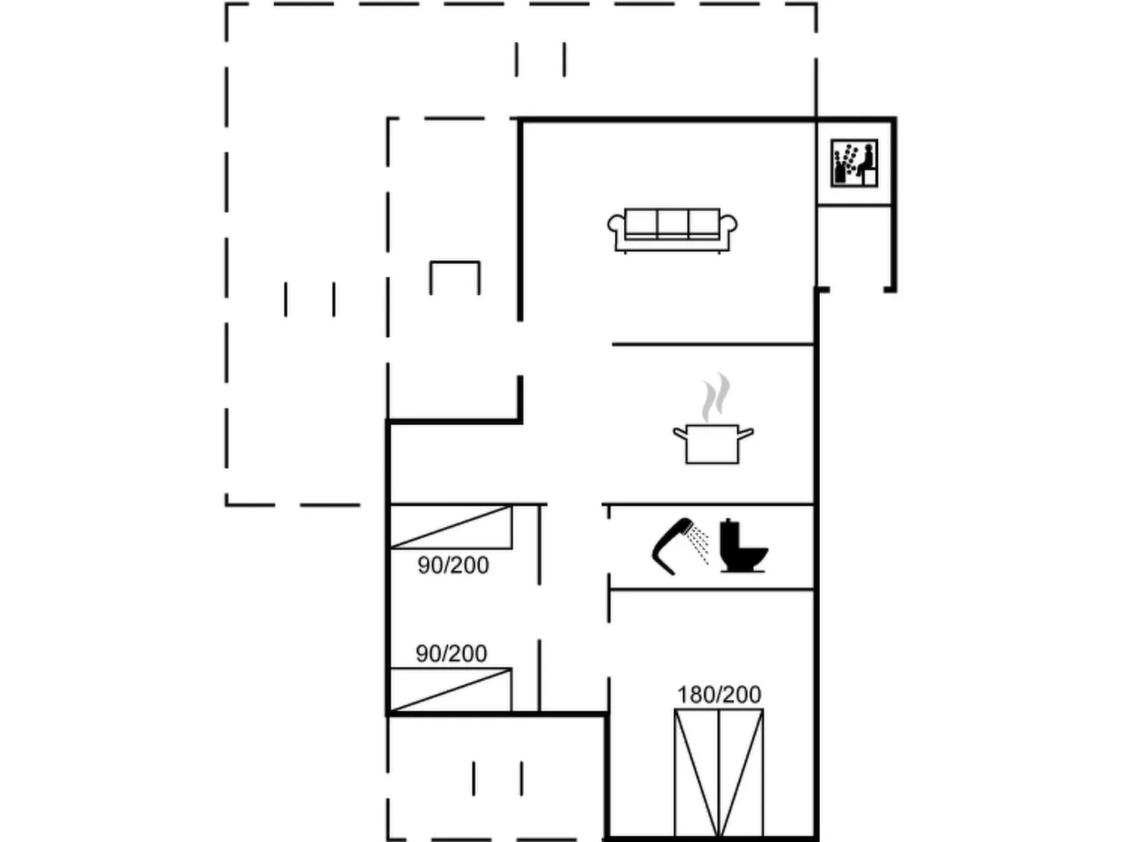 "Herborg" - 1km from the sea-Inside