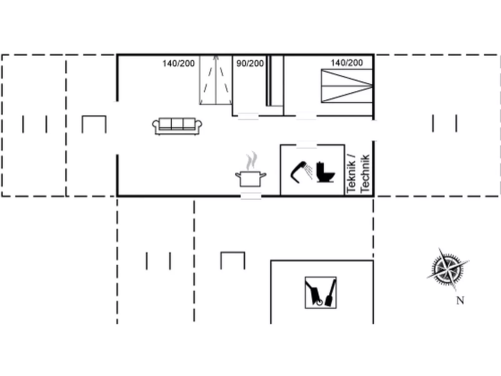 "Thomas" - 120m from the sea-Inside