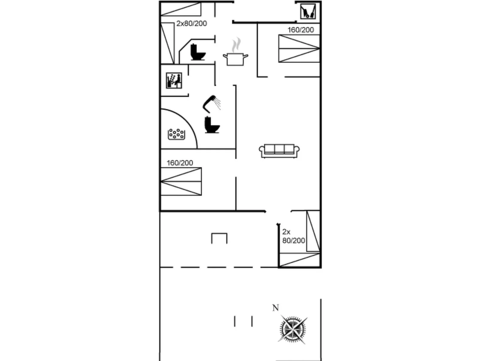 "Hithin" - 800m from the sea-Inside
