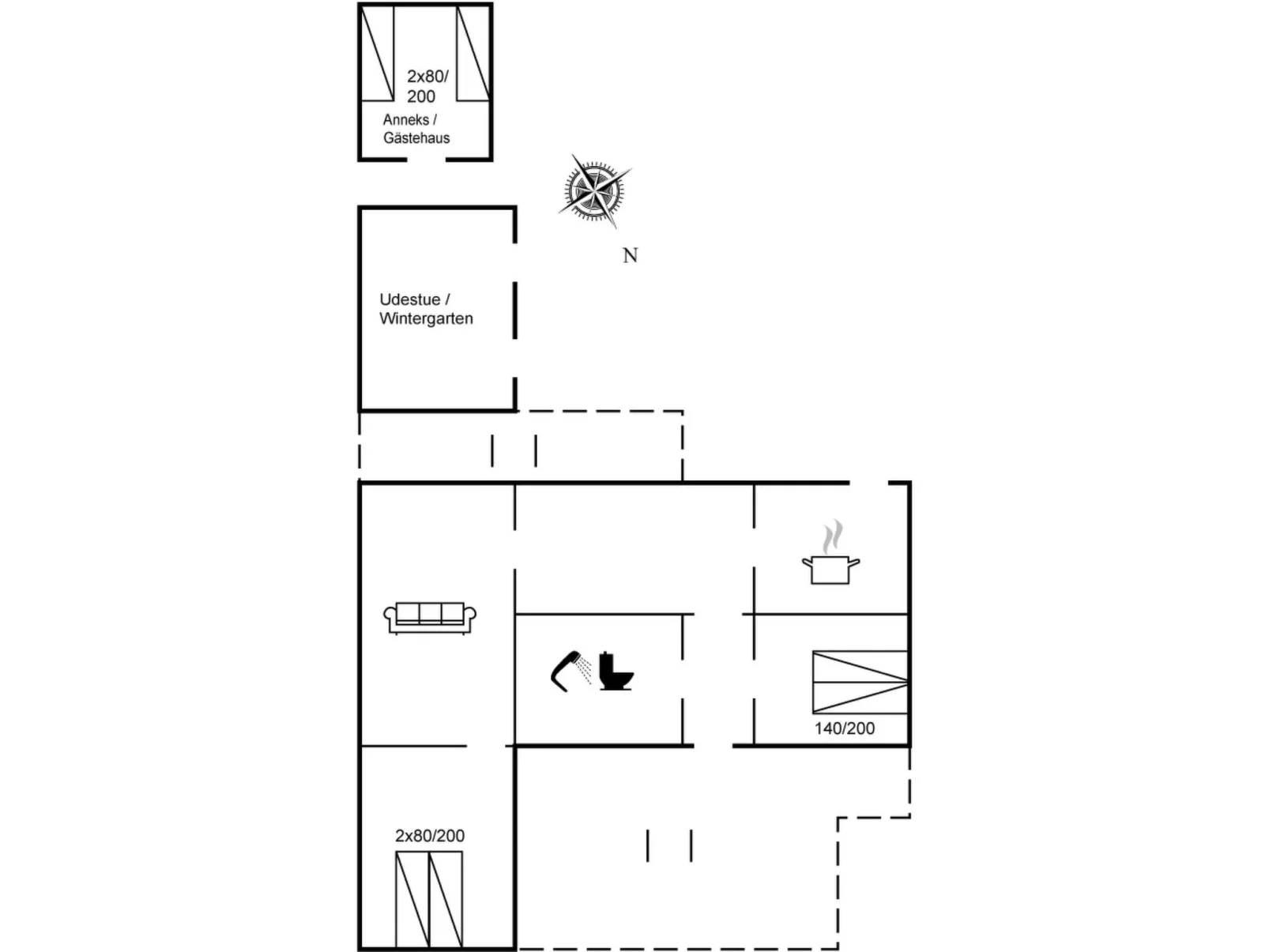 "Ødke" - 25m from the sea-Inside
