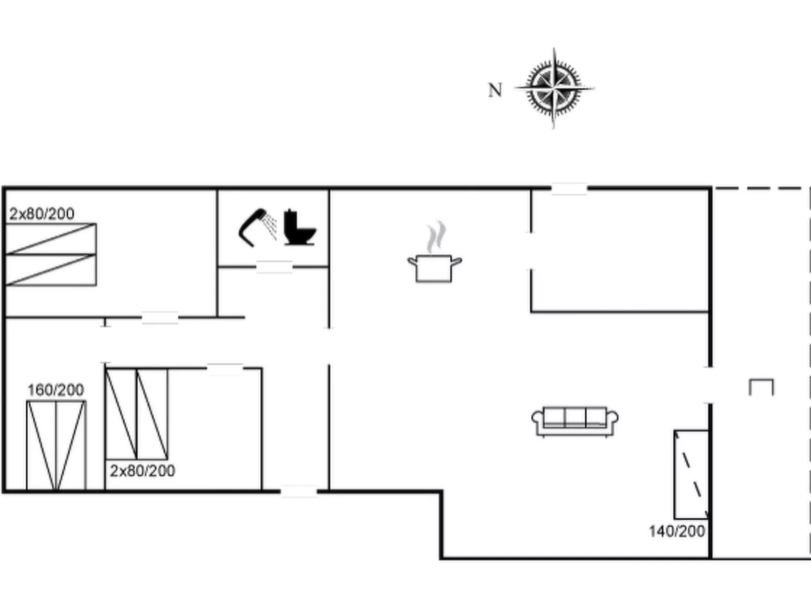 "Villum" - 700m from the sea-Inside