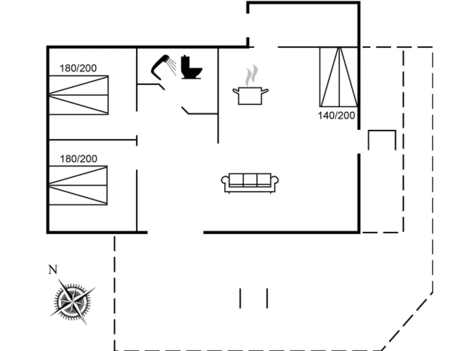 "Baarde" - 60m from the sea-Inside