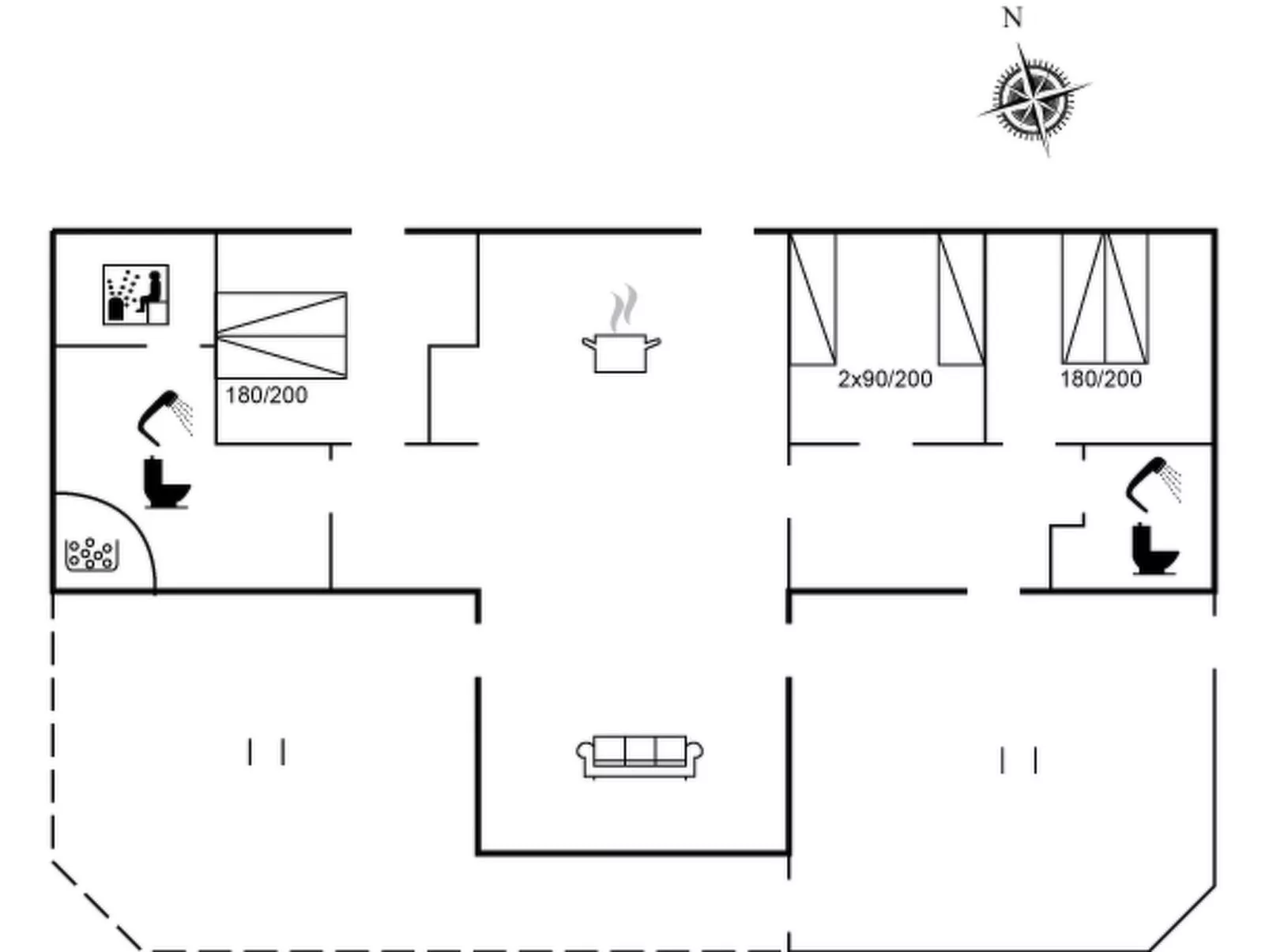 "Hærulf" - 300m from the sea-Inside