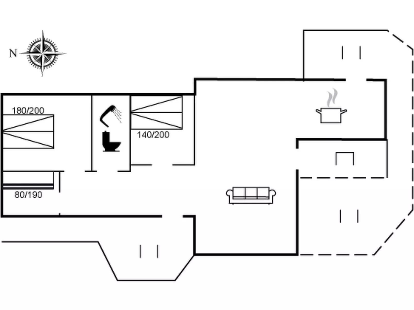 "Hilleborg" - 100m from the sea-Inside