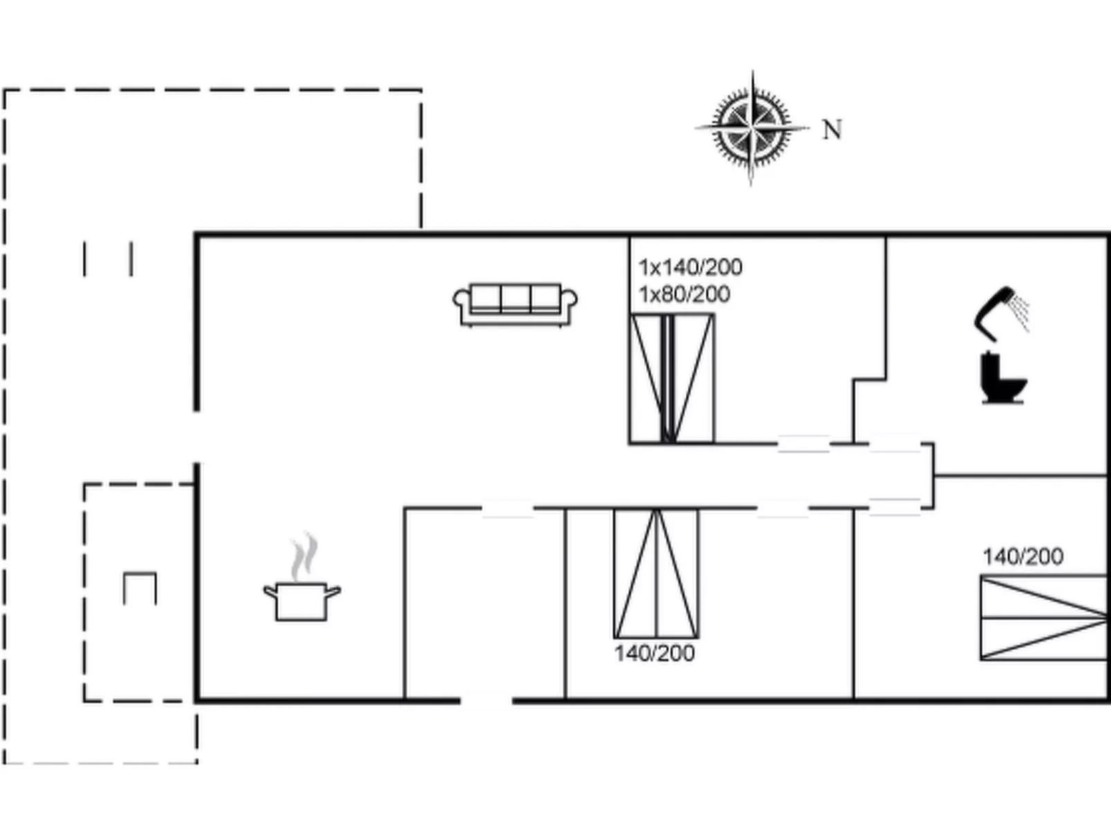 "Thorine" - 750m from the sea-Inside