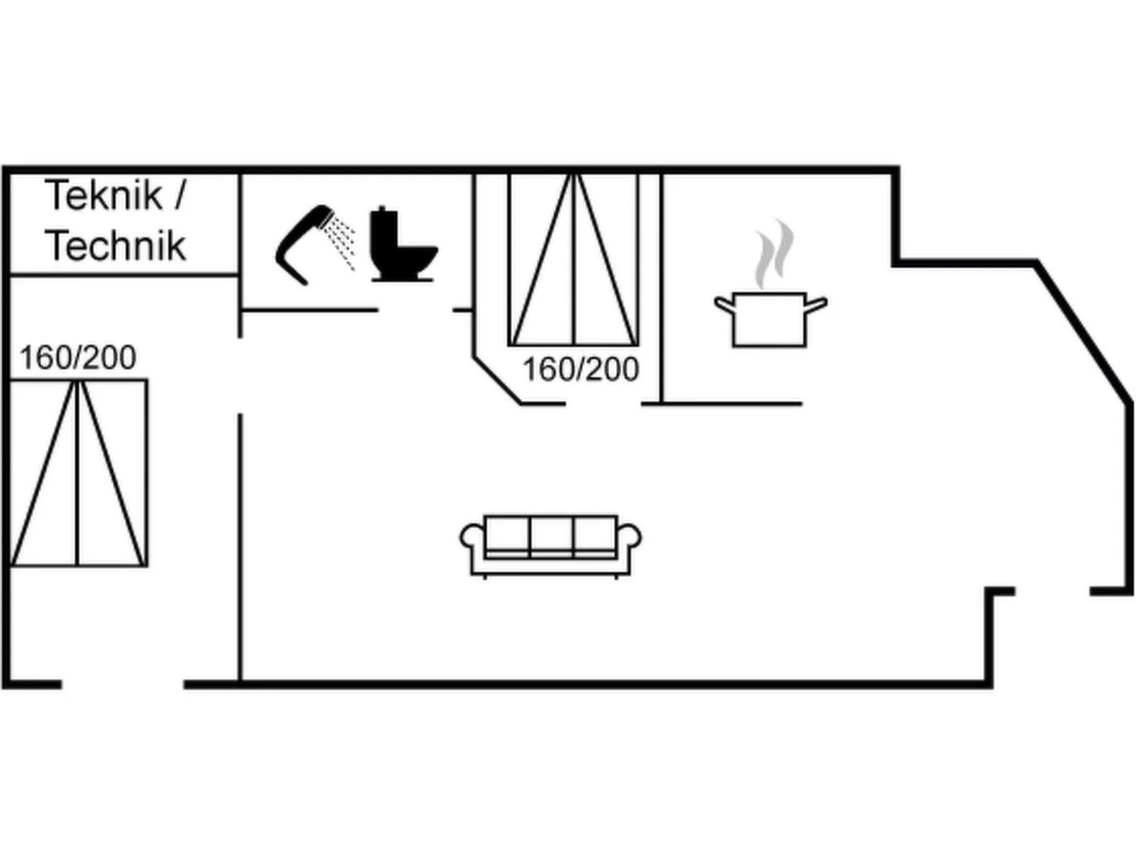 "Udder" - 50m to the inlet-Inside