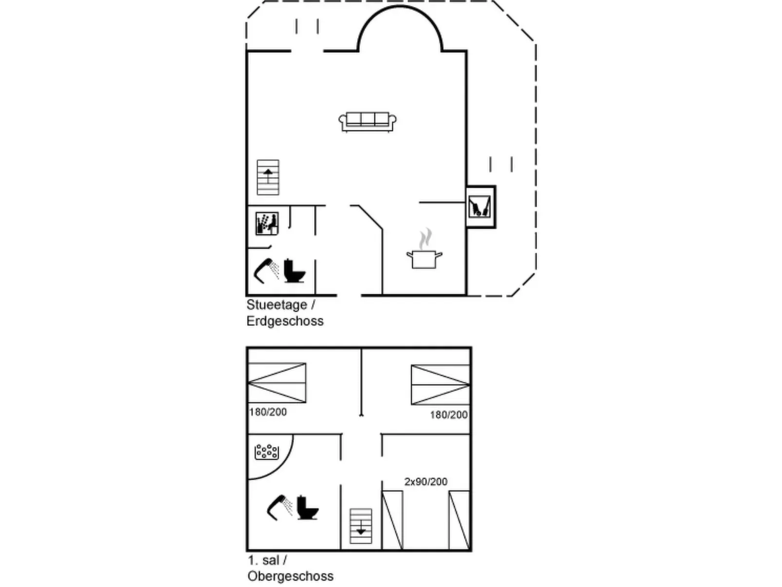 "Langsom" - 100m from the sea-Inside