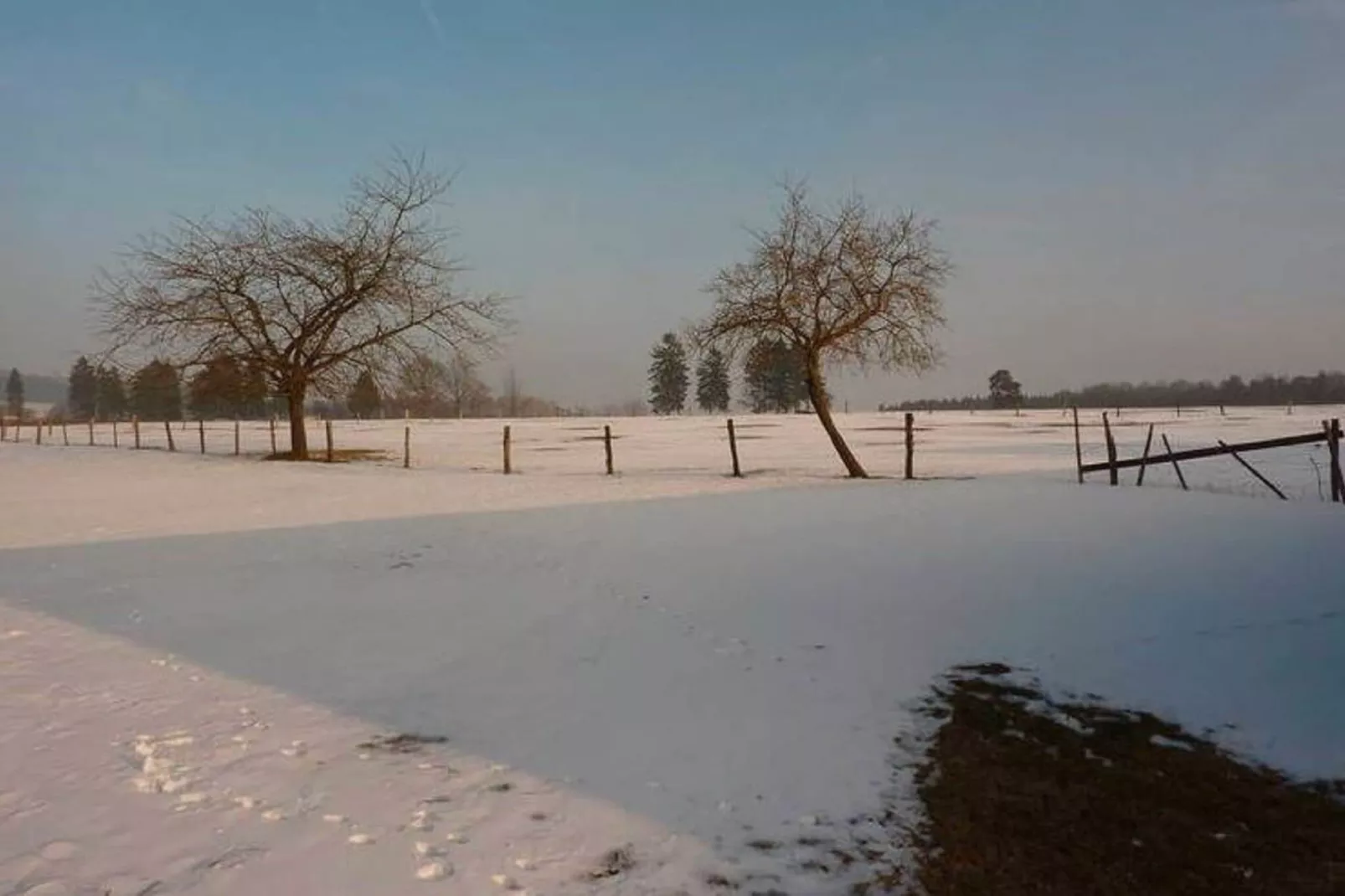 Les Pâturages-Gebiet Winter 1 km