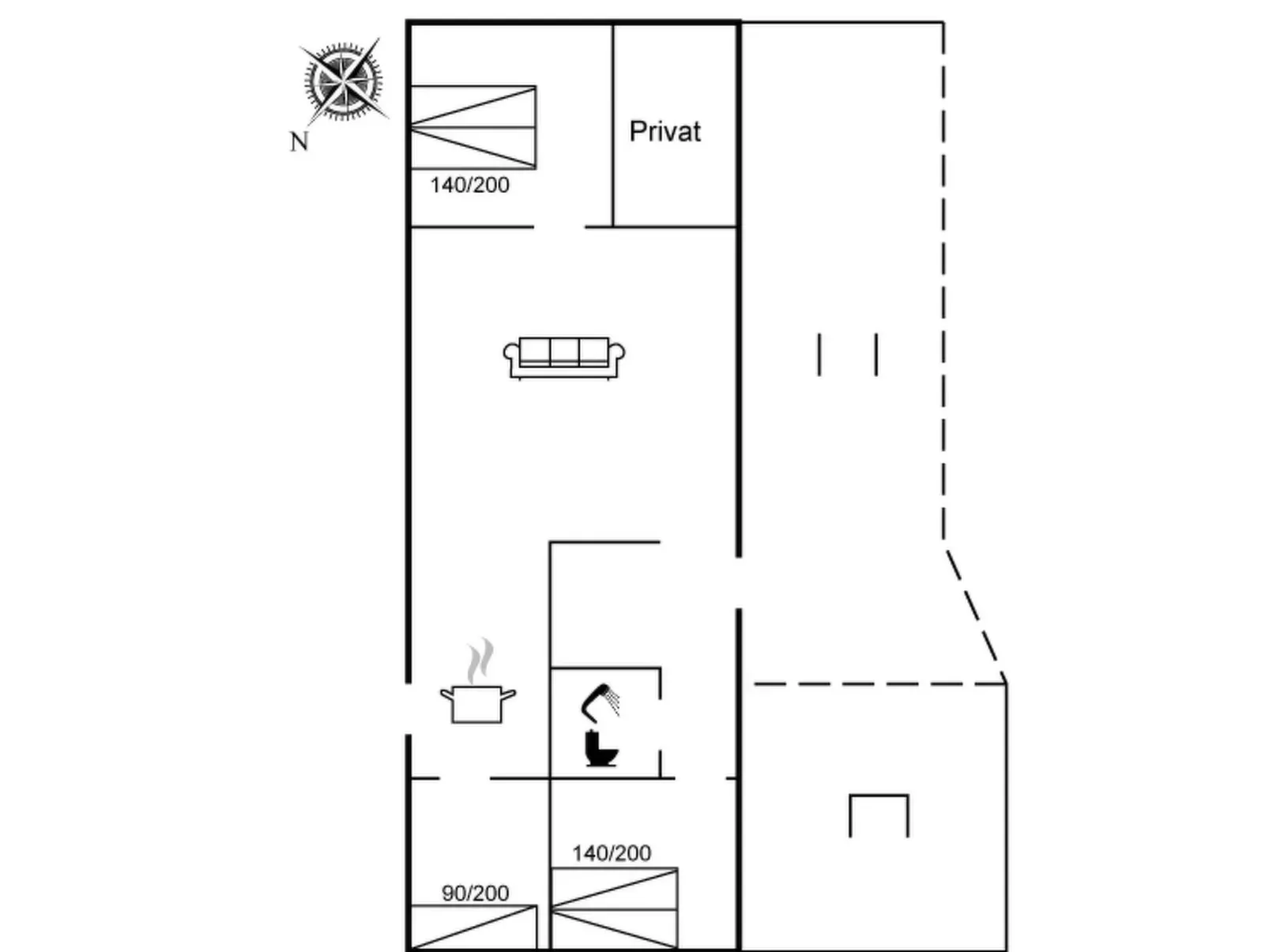 "Markvor" - 400m from the sea-Inside