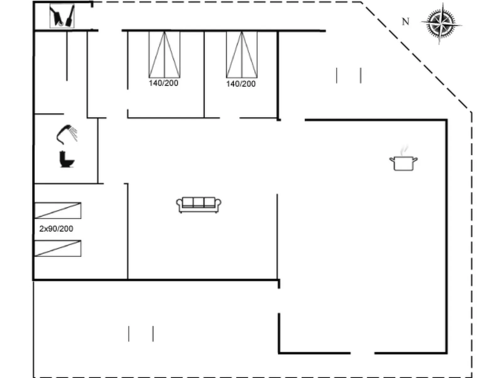 "Ute" - 200m from the sea-Inside