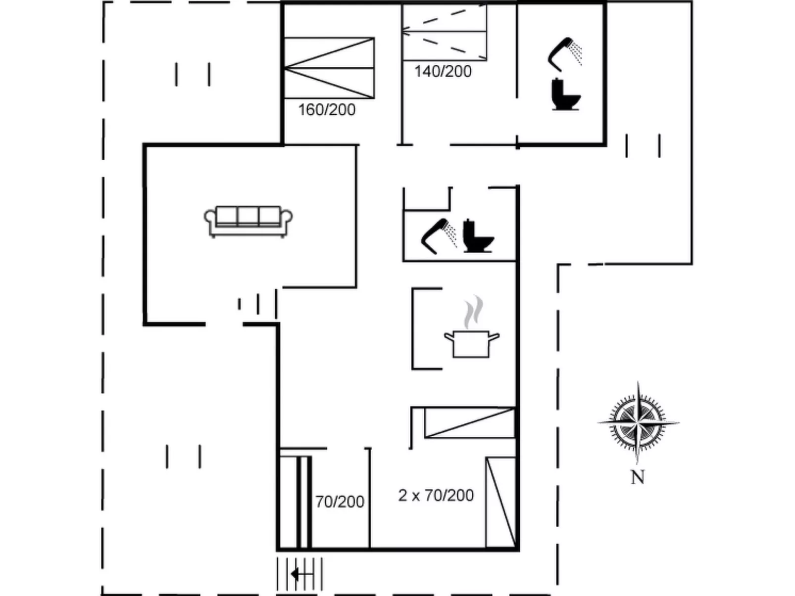 "Fanney" - 100m from the sea-Inside