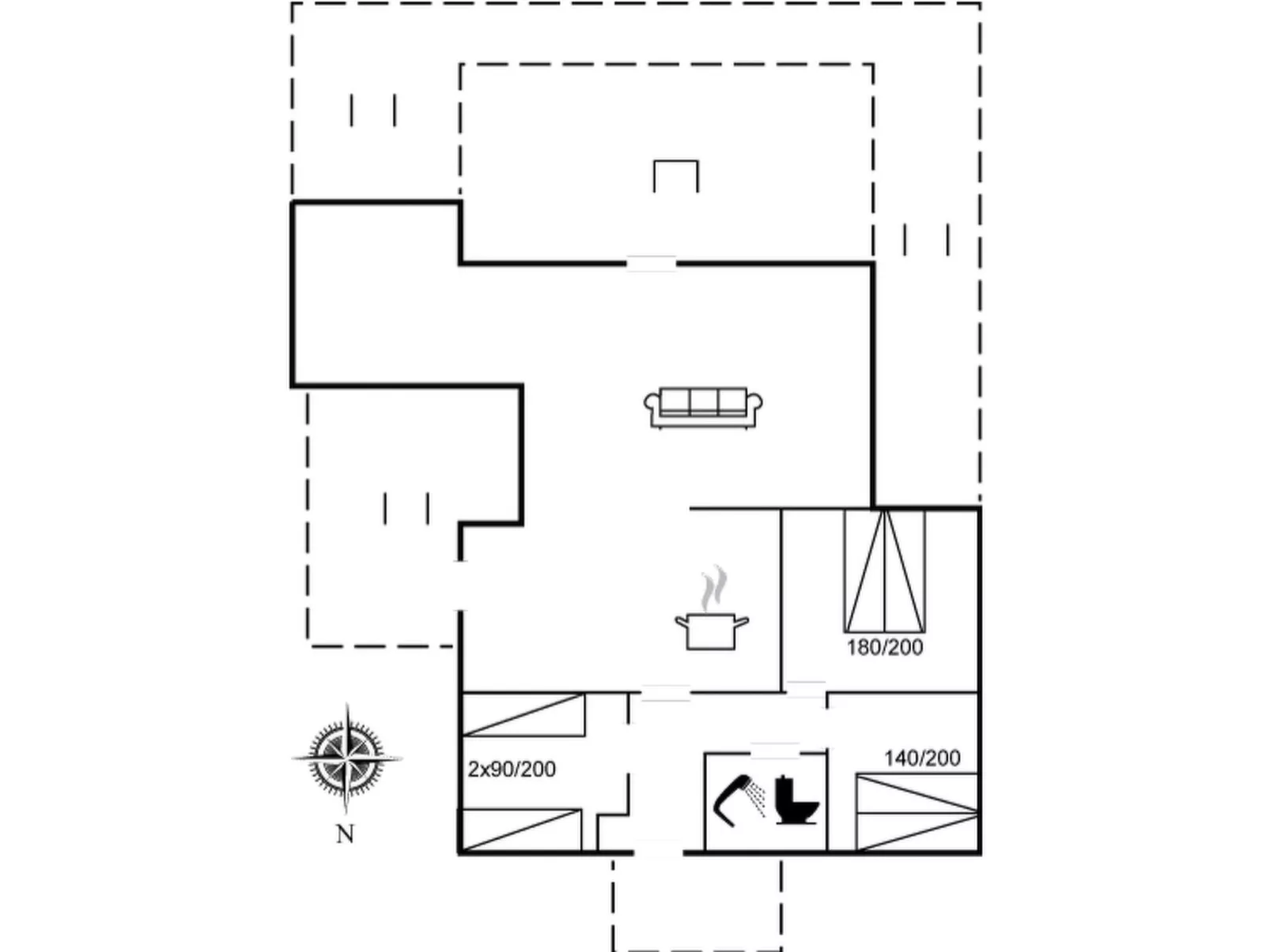 "Galathea" - 800m from the sea-Inside