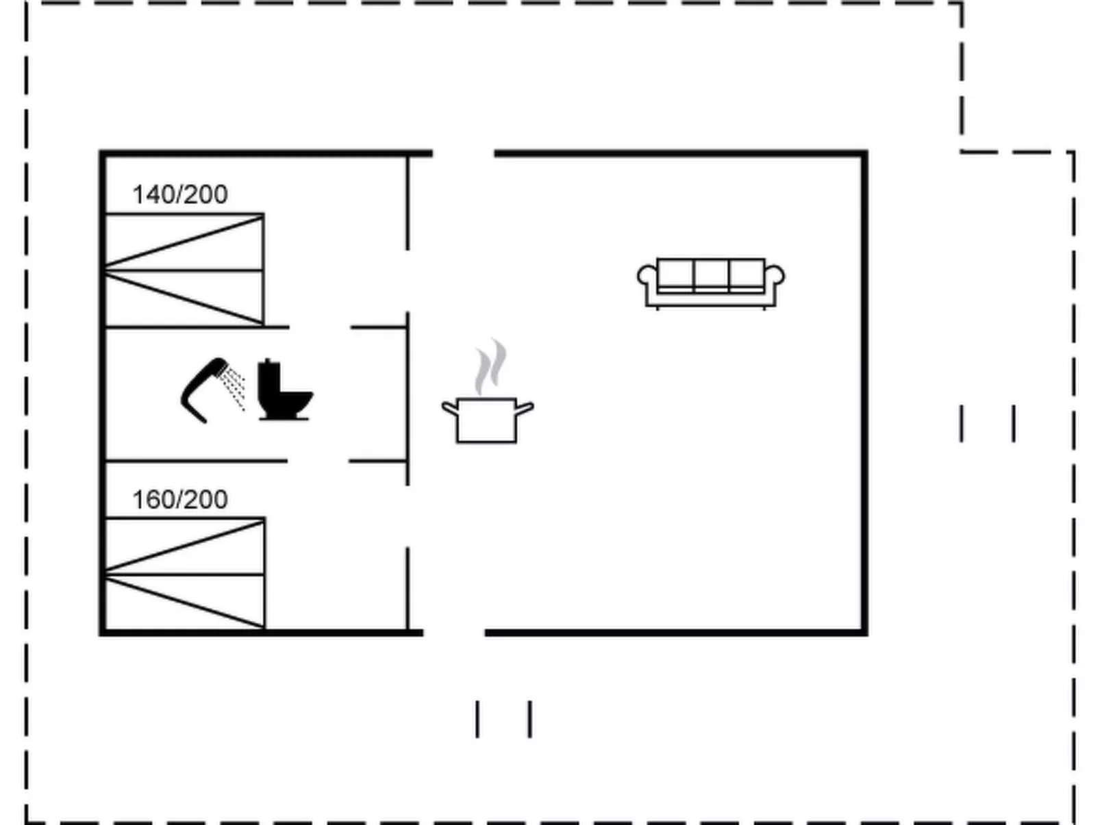 "Ødger" - 150m to the inlet-Inside