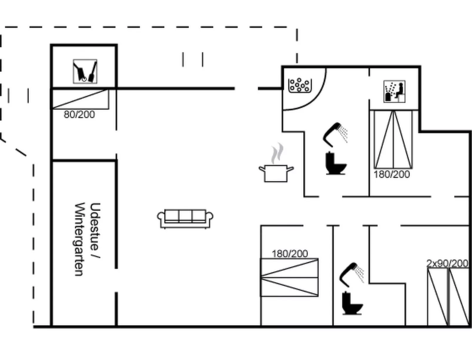 "Andine" - 1.2km from the sea-Inside