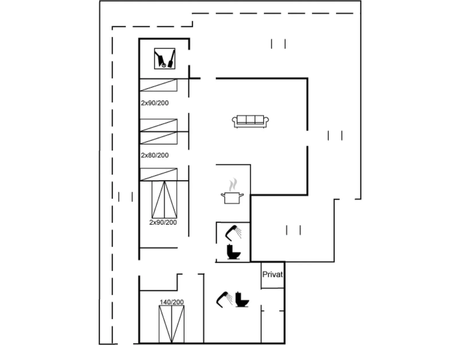 "Botulf" - 3.8km from the sea-Inside