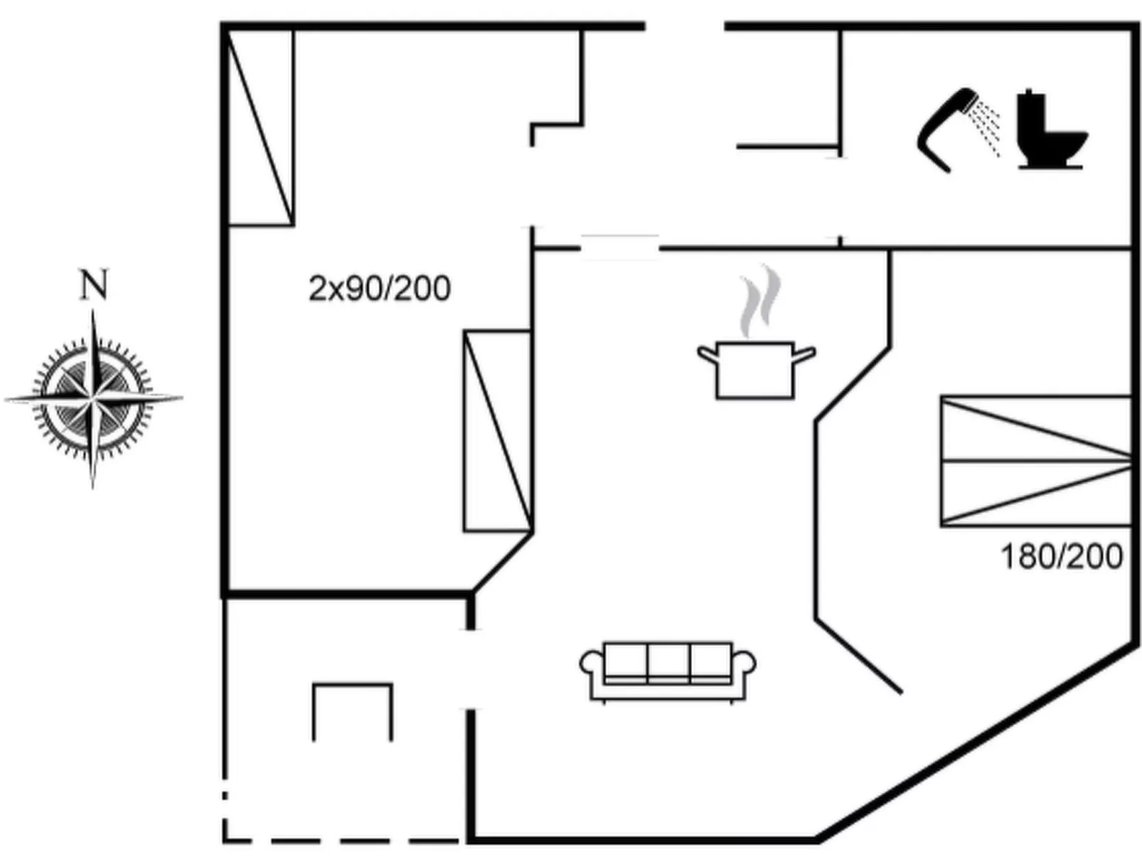 "Milly" - 100m from the sea-Inside