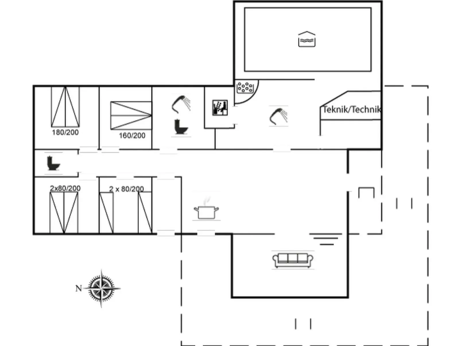 "Svane" - 1.2km from the sea-Inside