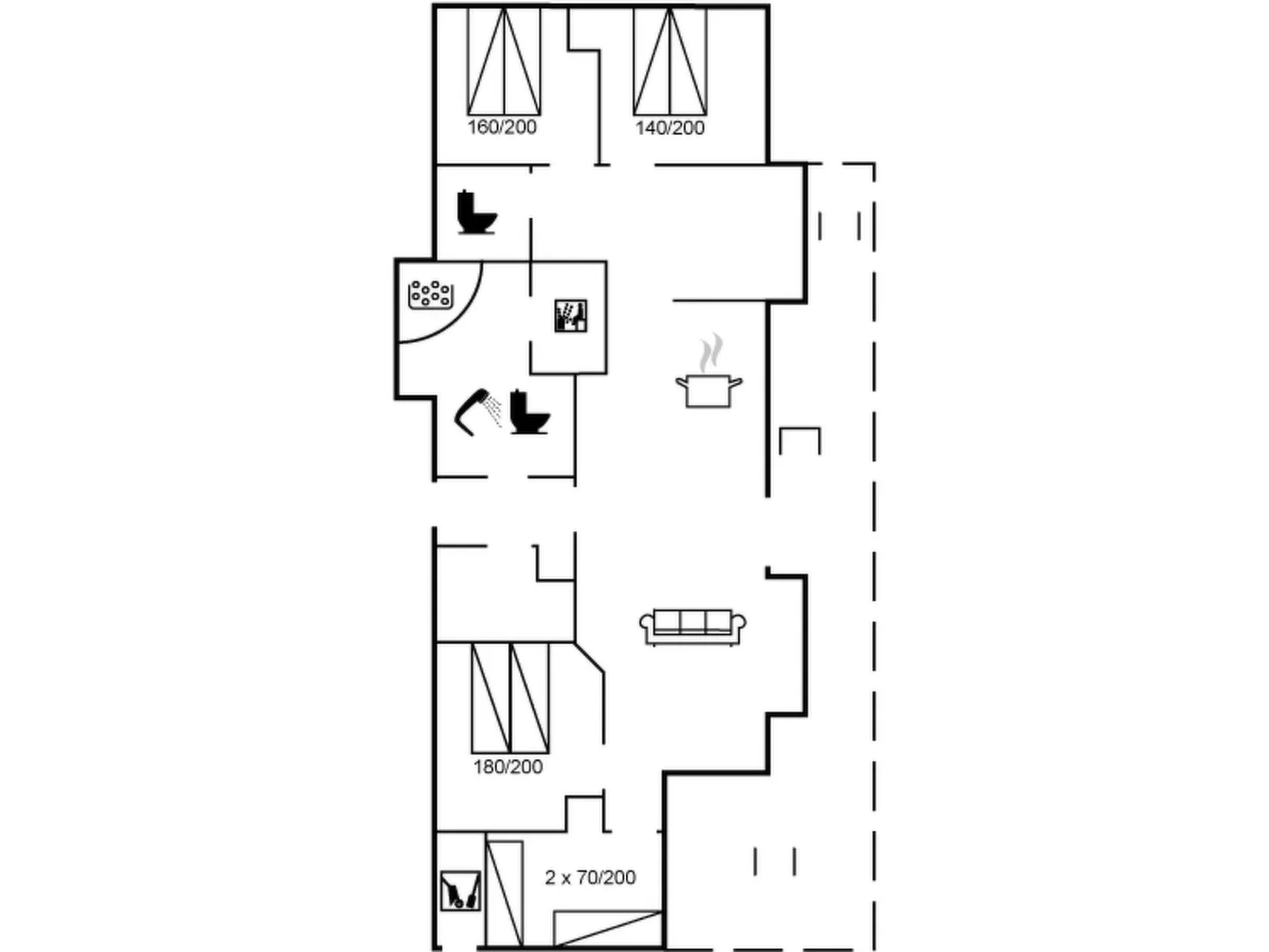 "Axel" - 1.2km from the sea-Inside