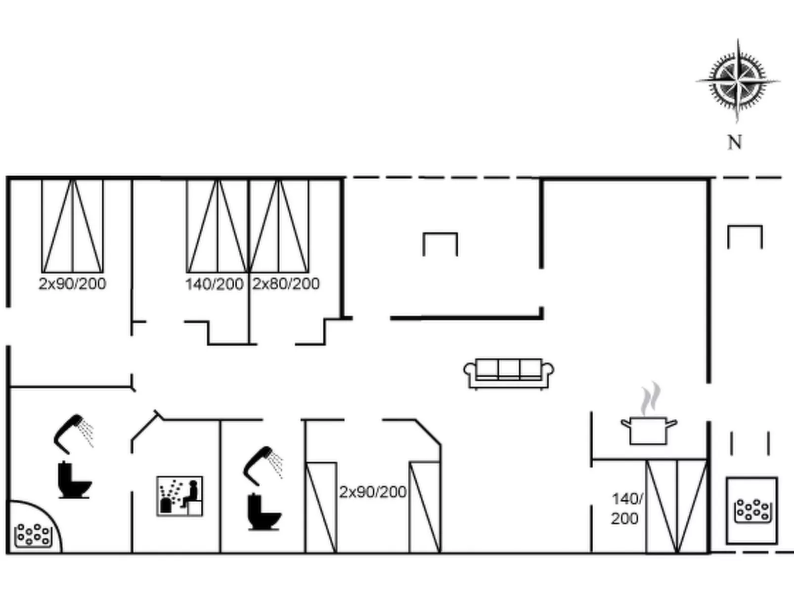 "Gravers" - 100m from the sea-Inside