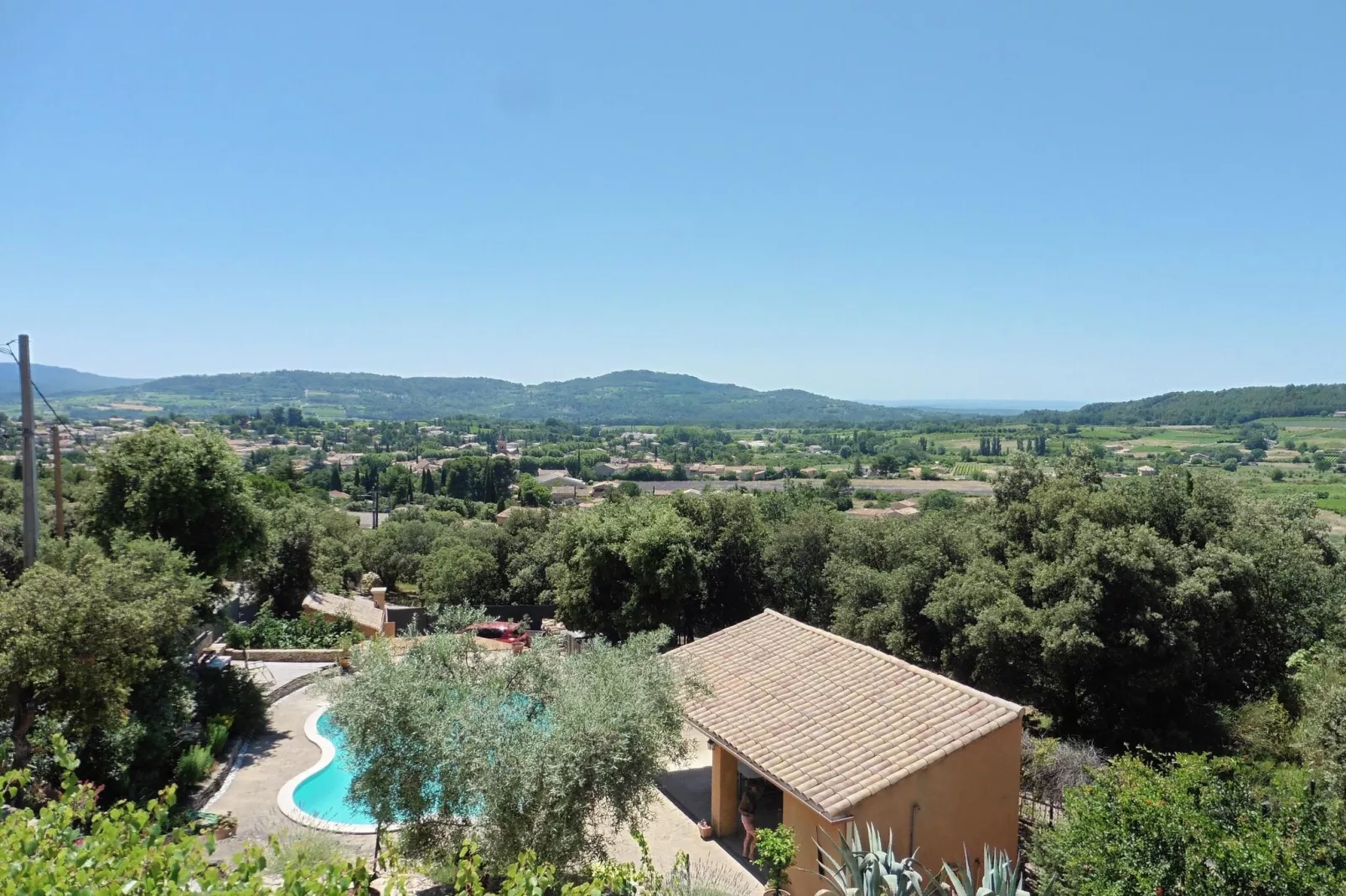 Ferienhaus in Villes-sur-Auzon-Aussicht Sommer