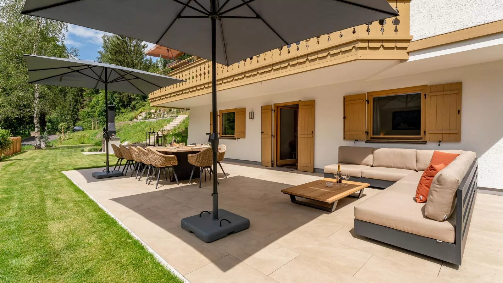 Chalet Huski Viehhofen-Terrace balcony