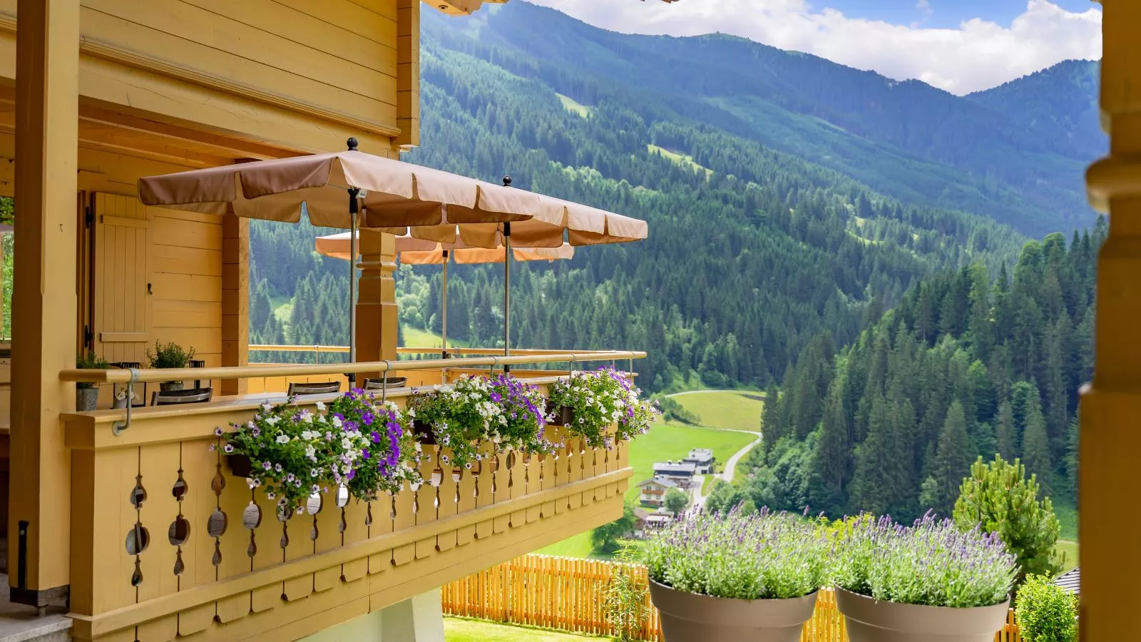 Chalet Huski Viehhofen-Terrace balcony
