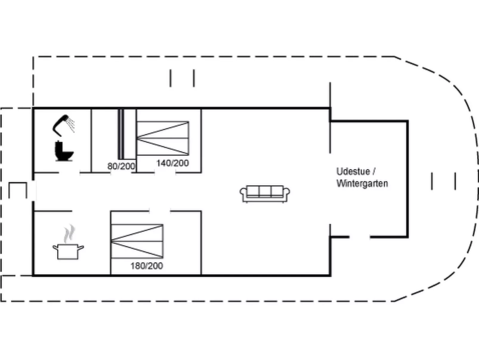 "Eine" - 150m from the sea-Inside