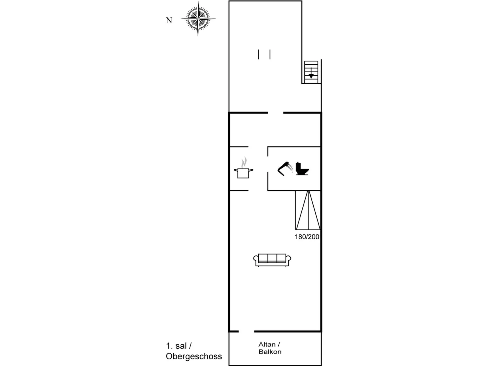 "Elvin" - 20m from the sea-Inside