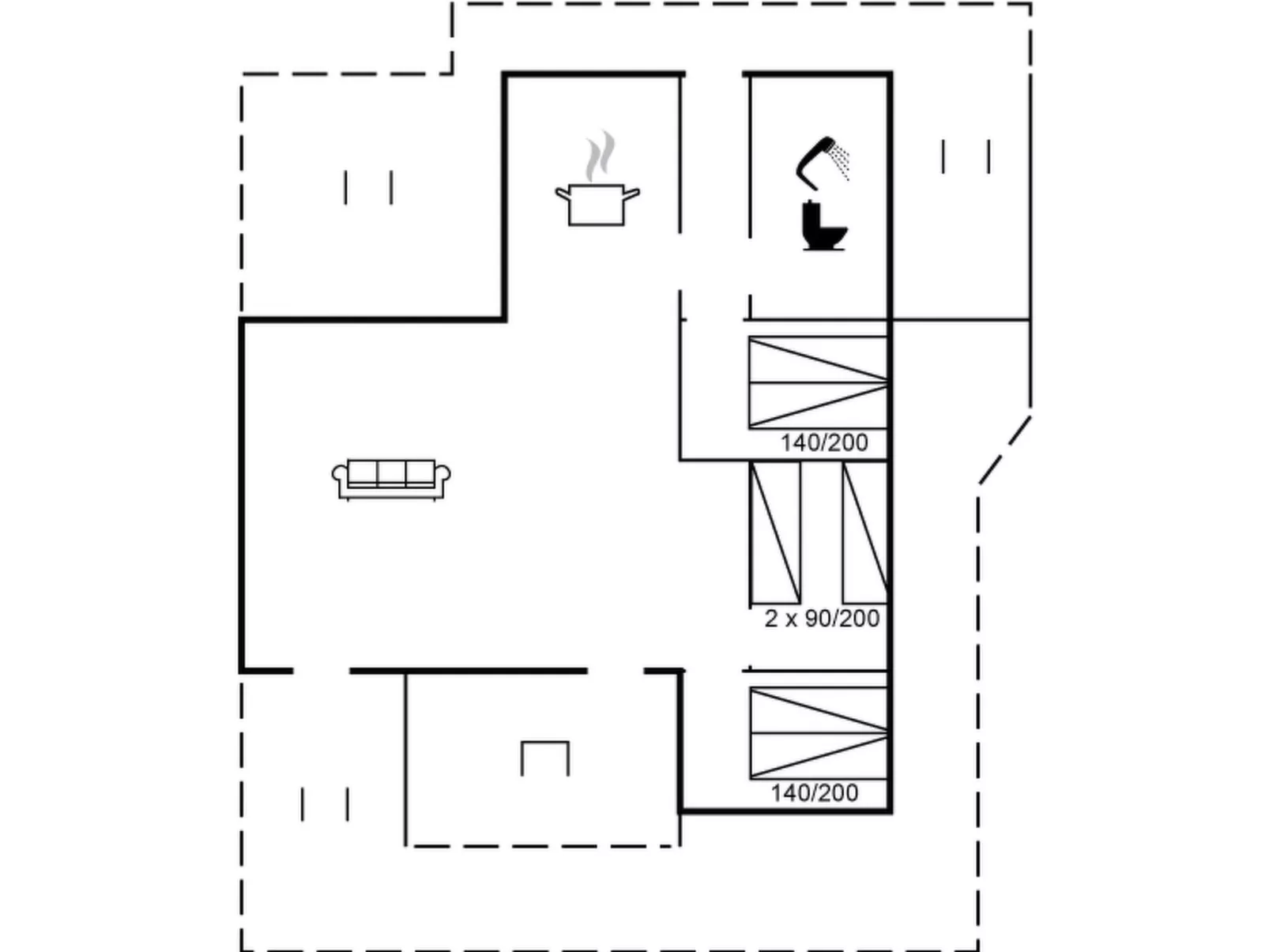 "Dines" - 1km from the sea-Inside