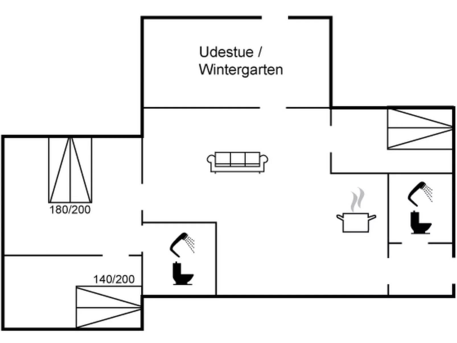 "Hattie" - 100m from the sea-Inside