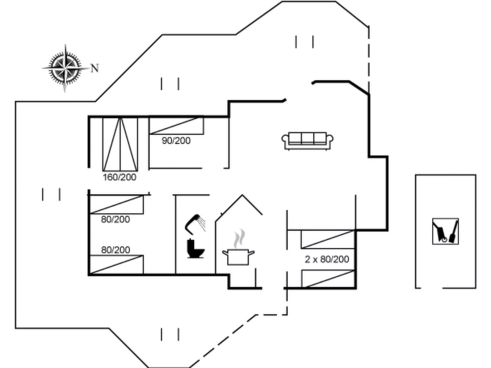 "Dagmar" - 300m from the sea-Inside