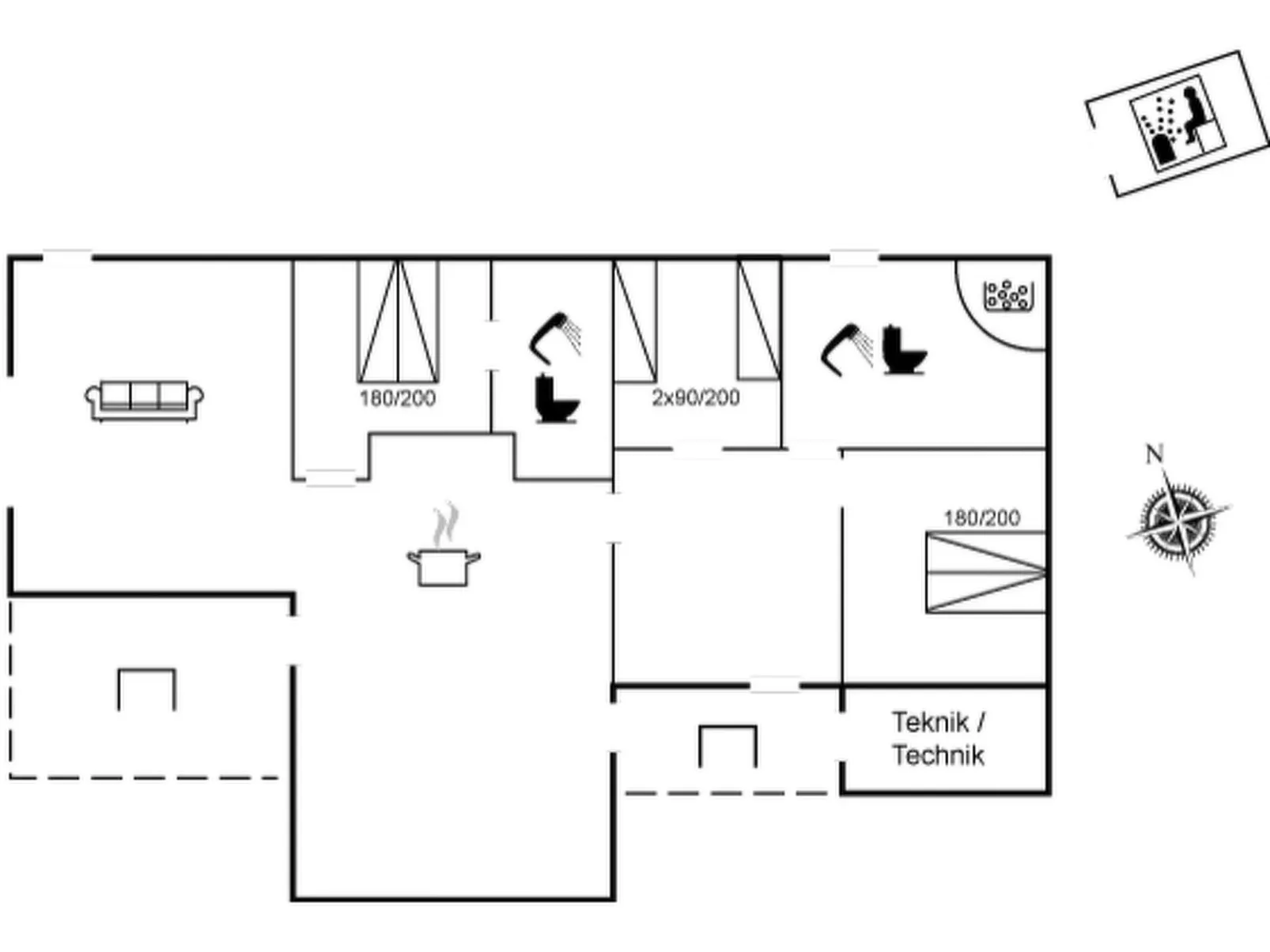 "Chenoa" - 350m from the sea-Inside