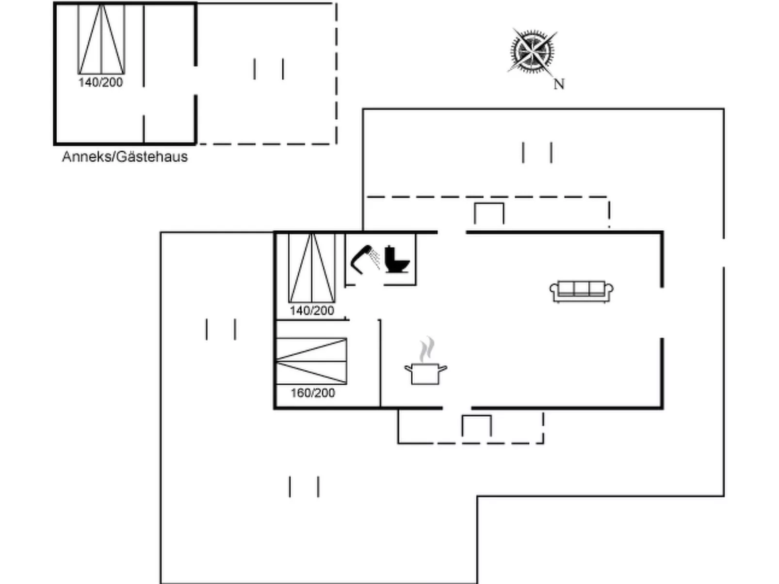 "Ulv" - 25m from the sea-Inside