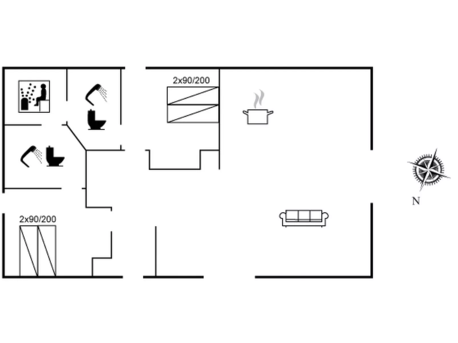 "Dorrit" - 1.2km from the sea-Inside