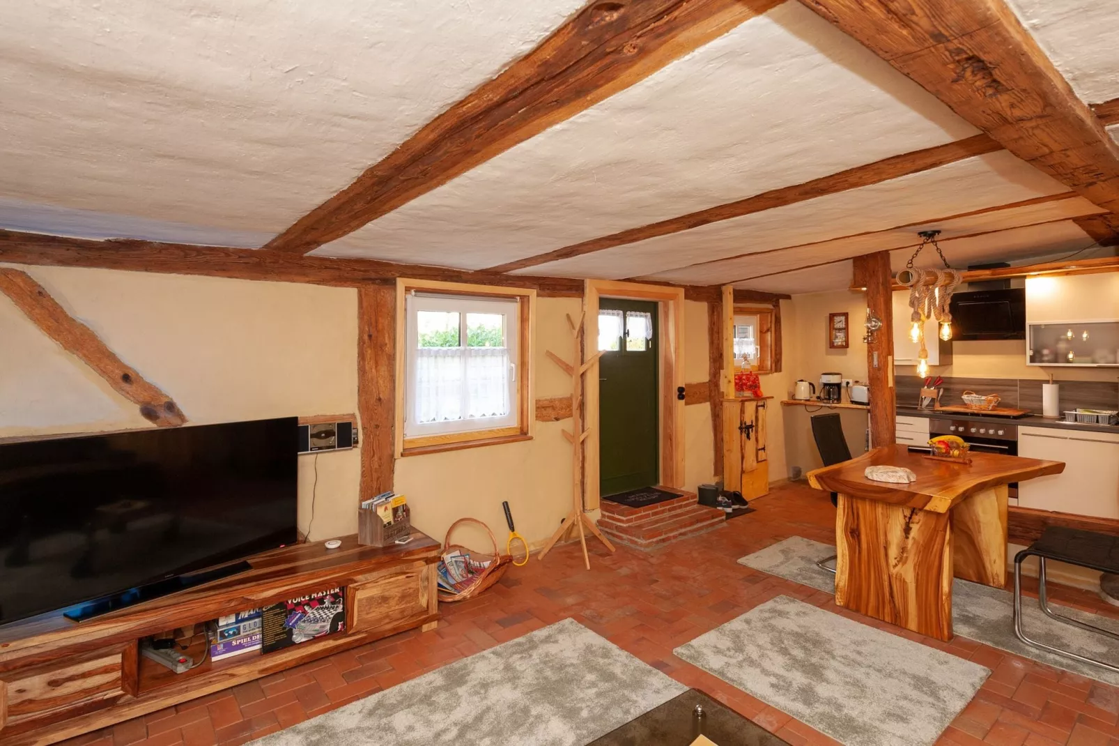 Ferienhaus Ahlbeck am Haff - Schlafen unter Reet / 2-Living room