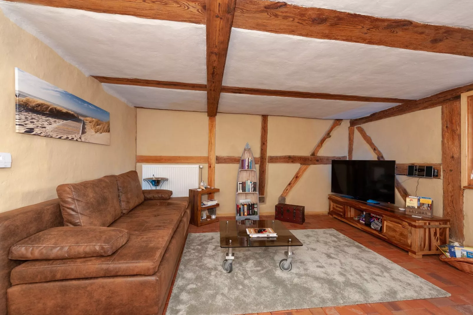 Ferienhaus Ahlbeck am Haff - Schlafen unter Reet / 2-Living room
