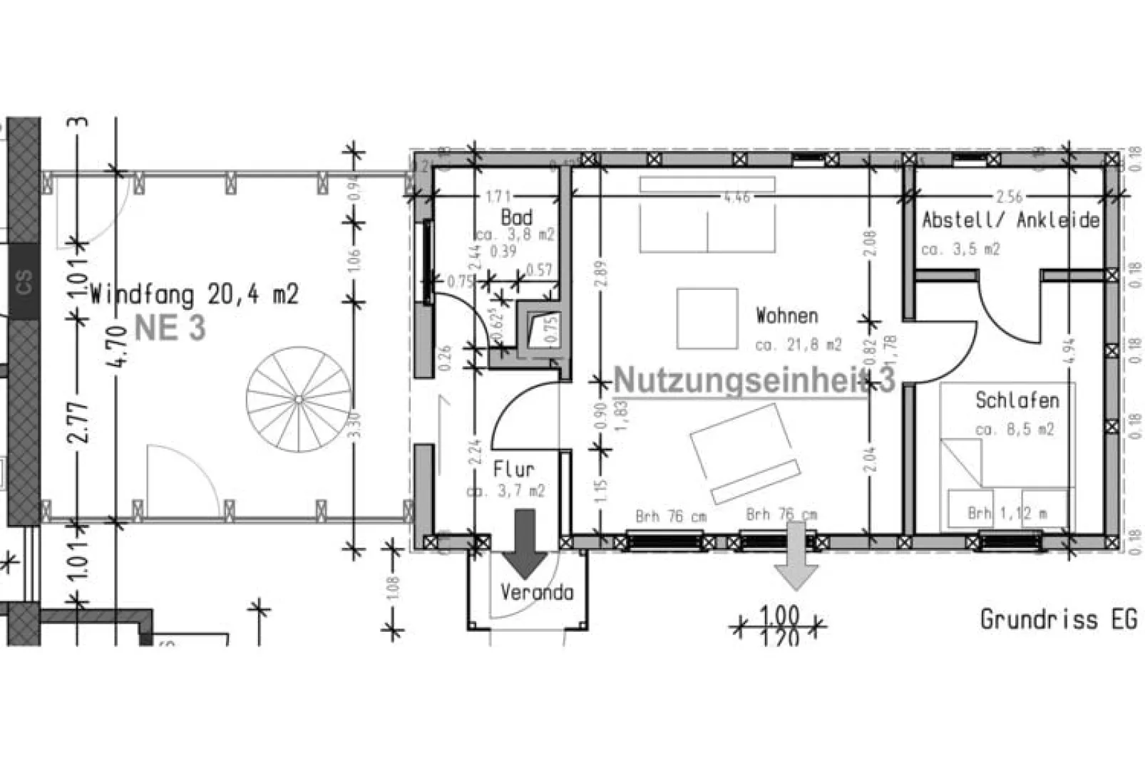 Ferienhaus Mönkes Kate-Plan d'étage