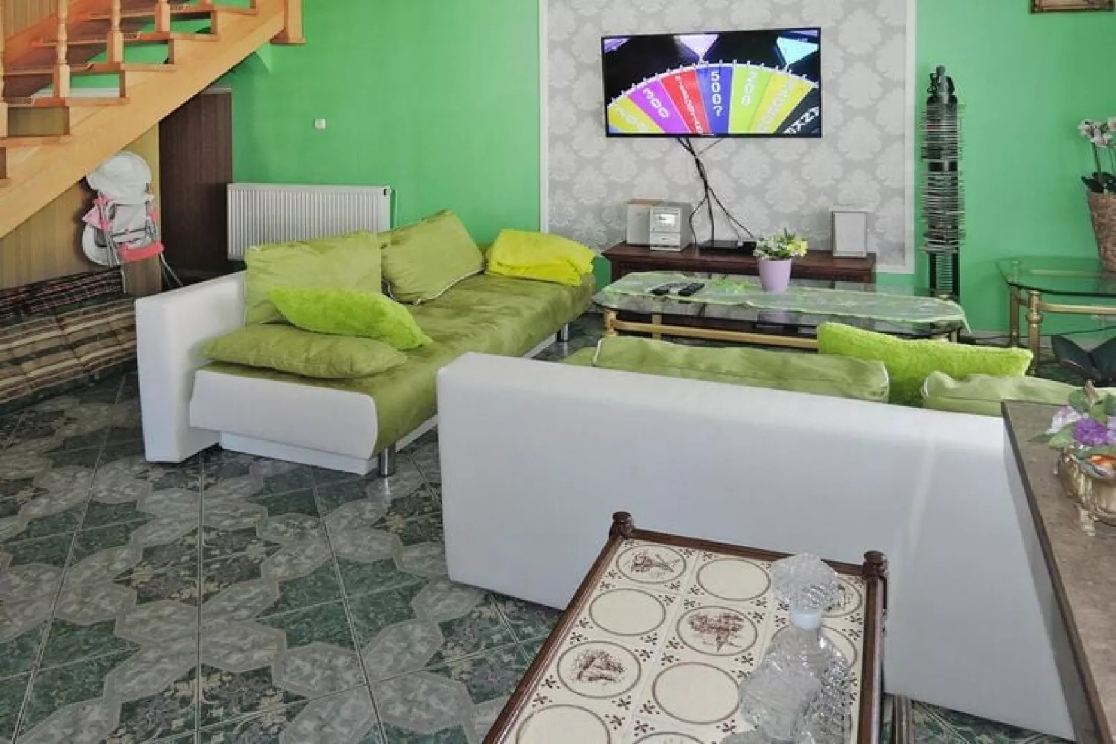 Holiday home in Nowe Warpno - Rosarotes Haus for 6 persons-Living room