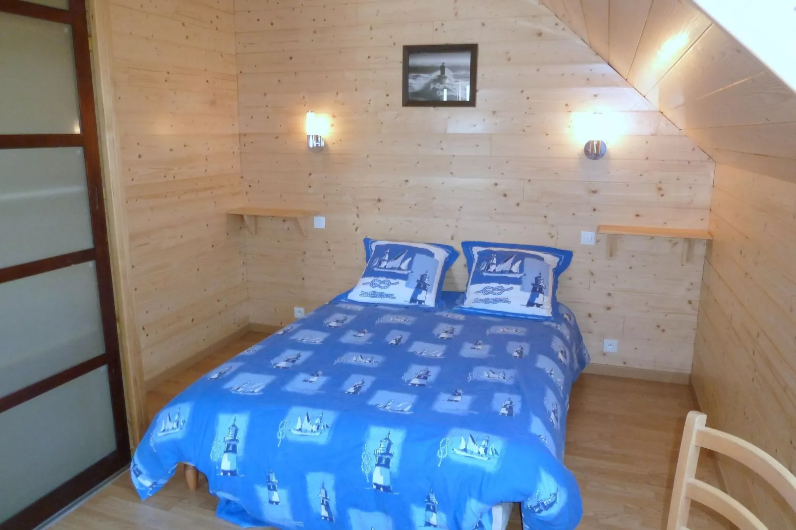 Ferienhaus mit teils Meerblick Cléder-Schlafzimmer