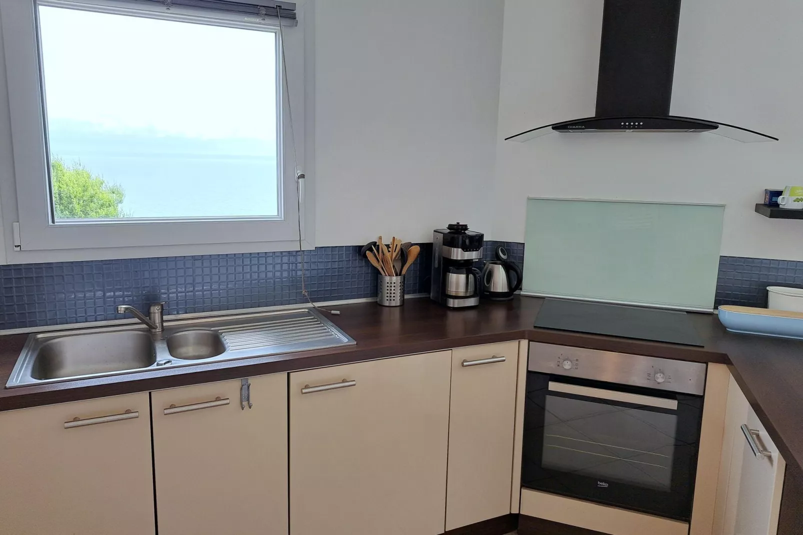 180° Panorama Meerblick Ferienhaus Telgruc-sur-Mer-Cuisine