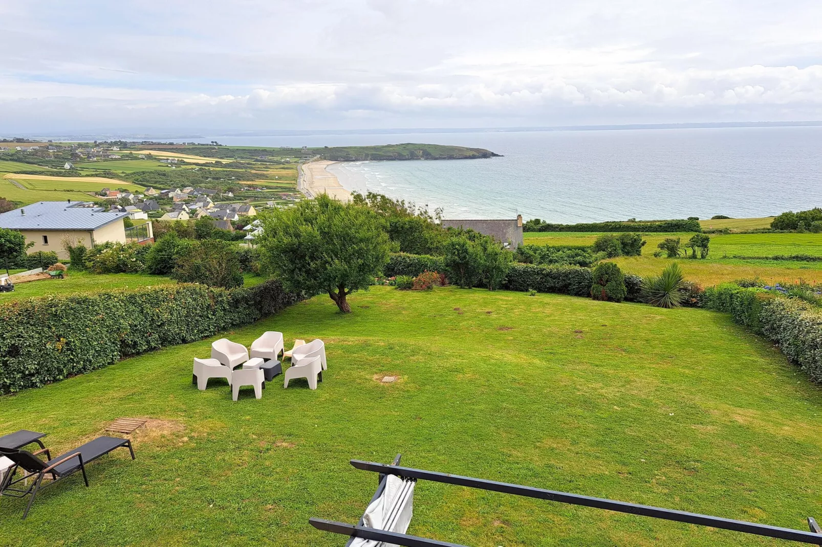 180° Panorama Meerblick Ferienhaus Telgruc-sur-Mer-Vue d'été