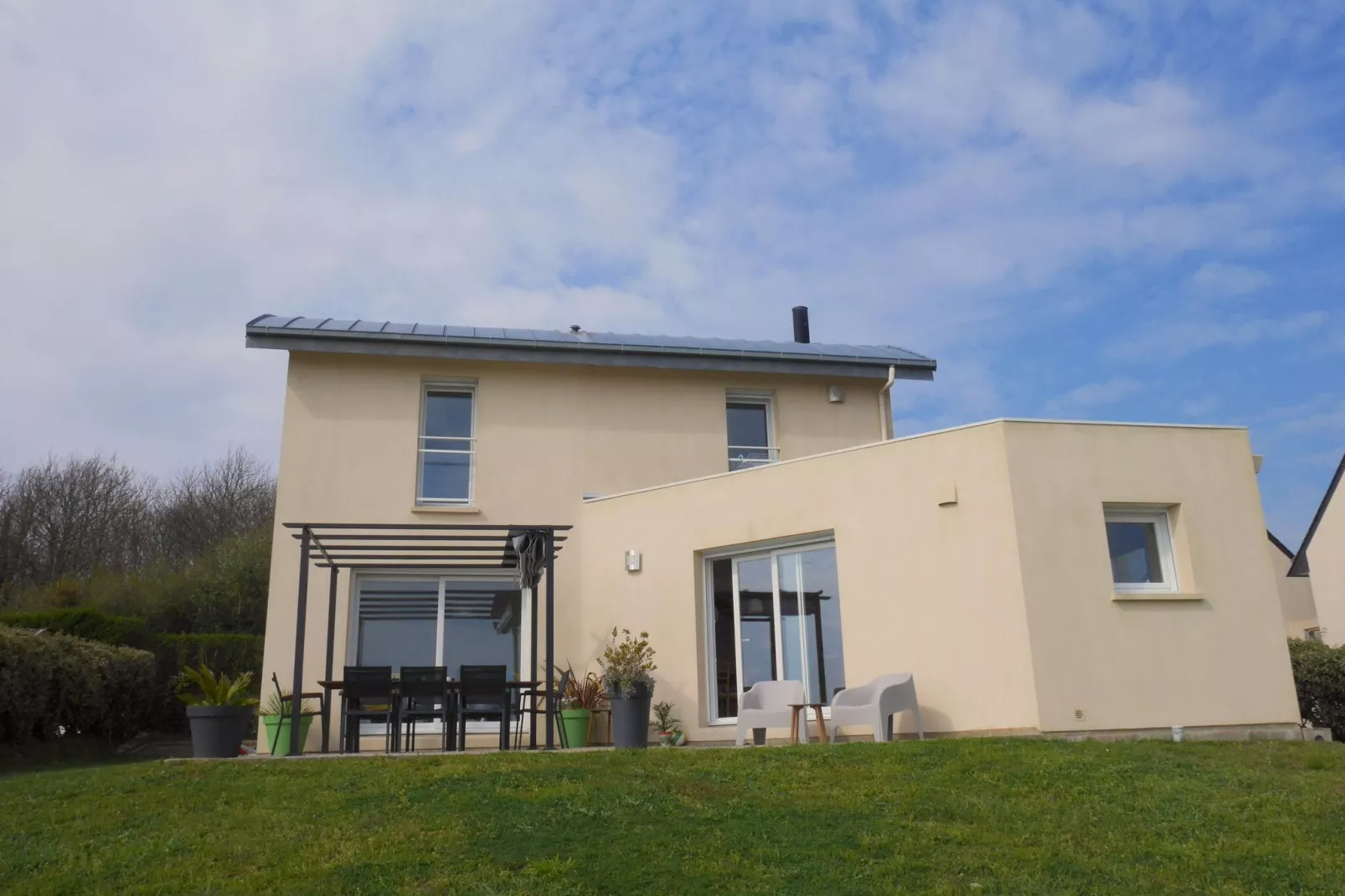 180° Panorama Meerblick Ferienhaus Telgruc-sur-Mer-Extérieur été