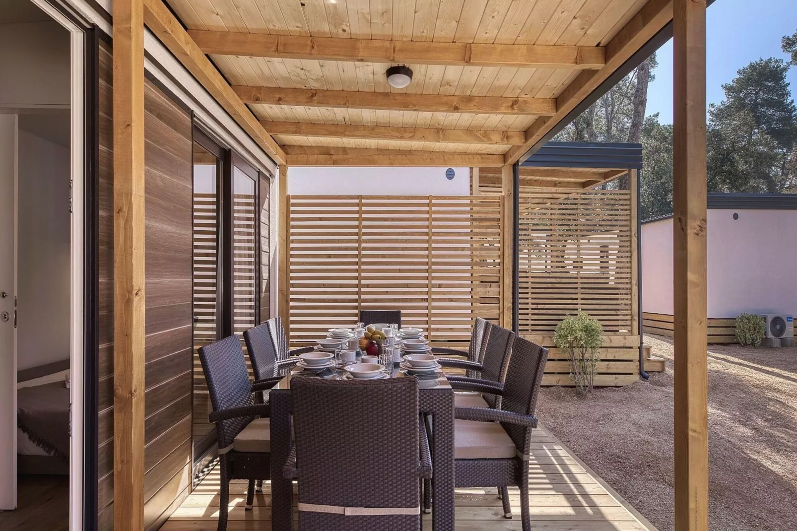 Mobile Homes in Camping Park Soline - Biograd - Type Glamping Family Deluxe-Terrace balcony