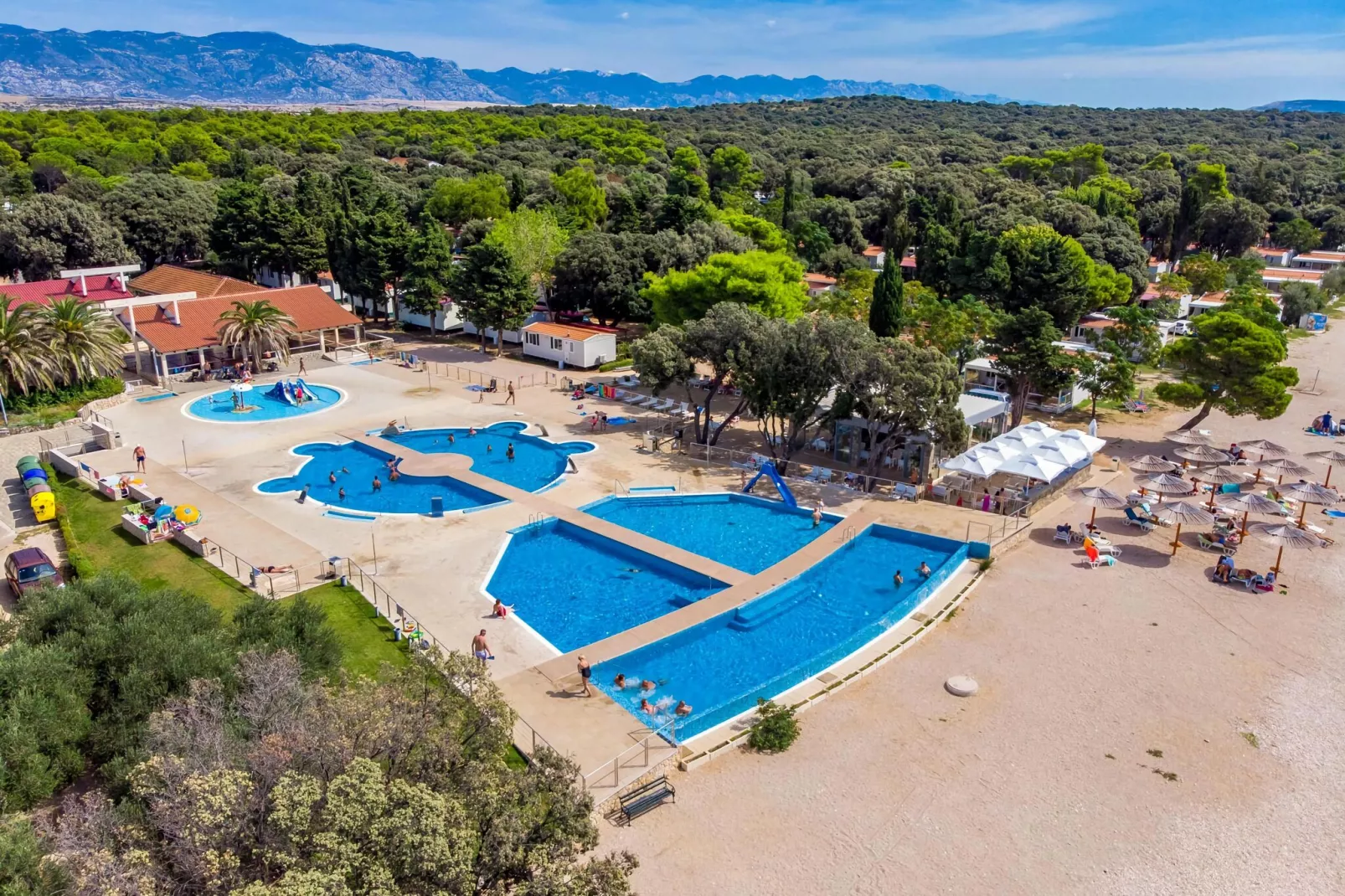 Mobile Homes Strasko Novalja Mediteran ca 34 qm für 6 Pers-Pool